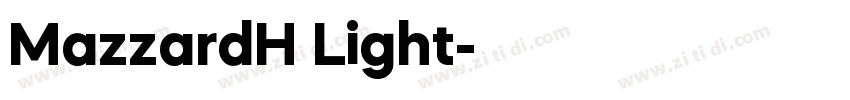 MazzardH Light字体转换
